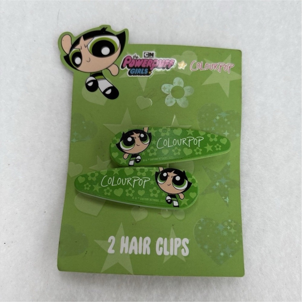 ColourPop Limited Edition Powerpuff Girls Buttercup Hair Clips Green
